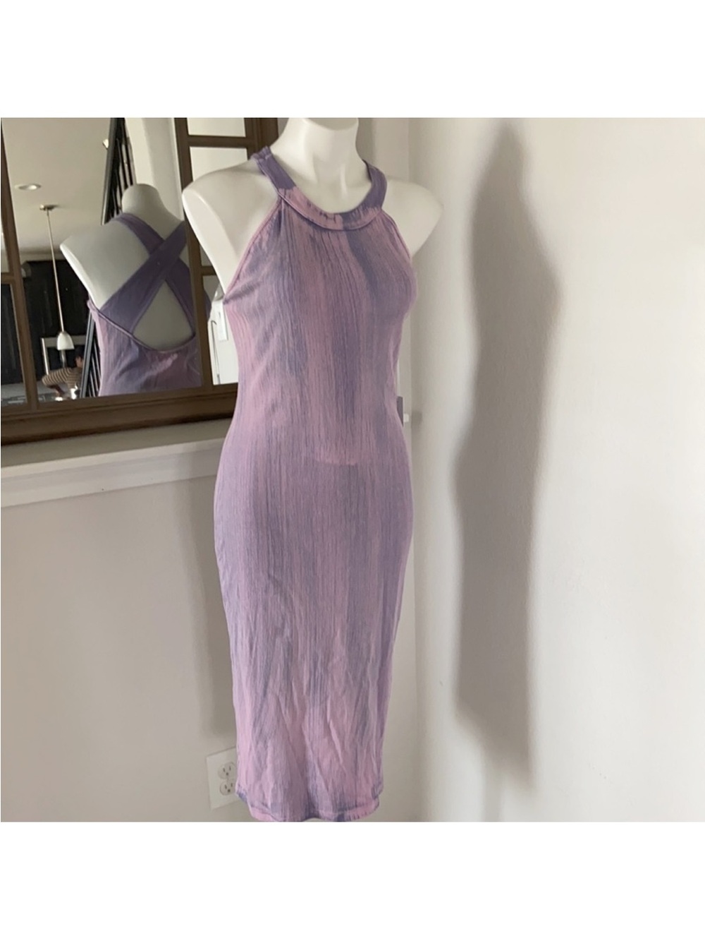 Young Fabulous & Broke Tie Dye Racerback Midi Dress Size M Lightweight NWT - Picture 6 of 10